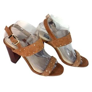 White House Black Market Brown Studded Sandals
